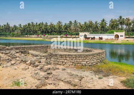 Parc archéologique d'Al Baleed à Salalah, dans le gouvernorat de Dhofar, Oman, une partie du site du patrimoine mondial de l'UNESCO de la Terre d'encens. Banque D'Images