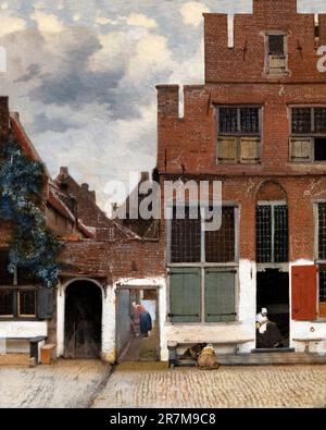 Vue de maisons à Delft, la petite rue, Johannes Vermeer, vers 1657-1658, Rijksmuseum, Amsterdam, pays-Bas Banque D'Images