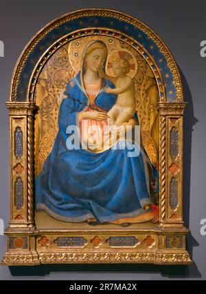 Madonna de l'humilité, FRA Angelico, vers 1440, Rijksmuseum, Amsterdam, Pays-Bas, Europe, Banque D'Images