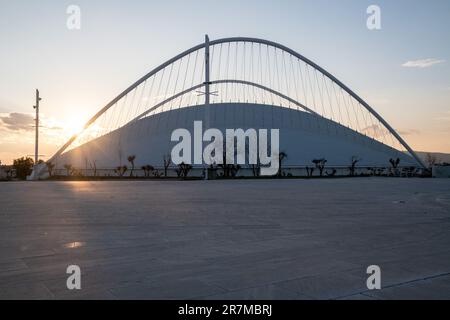 Grèce, Athènes, le 2023-01-17. Le grand complexe olympique Spyrídon-Louis a été construit spécialement pour les jeux, y compris une grande structure d'arches dans un Banque D'Images