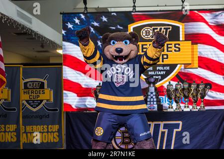 La coupe de hockey BFit Heroes est un événement qui réunit les premiers intervenants et les militaires afin de recueillir des fonds pour soutenir de nombreux organismes de bienfaisance différents. Banque D'Images