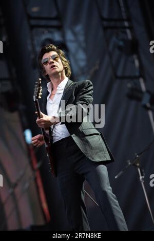 Londres, Royaume-Uni. 16th juin 2023. Arctic Monkeys joue en direct au stade Emirates. Cristina Massei/Alamy Live News Banque D'Images