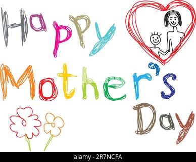 abstract mother's day background vector illustration Stock Vector