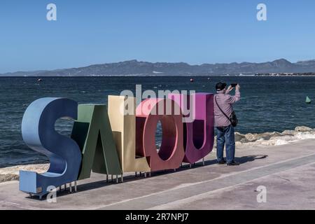 Route du Camino de Ronda de Salou, 6,5 km de lieux magiques et de paysages incroyables. Province de Tarragone, côte d'or, Catalogne, Espagne, Europe Banque D'Images