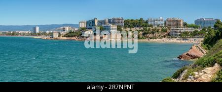 Route du Camino de Ronda de Salou, 6,5 km de lieux magiques et de paysages incroyables. Province de Tarragone, côte d'or, Catalogne, Espagne, Europe Banque D'Images