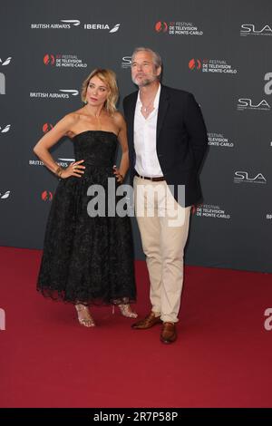 Emma Colberti et Fabrice Deville assistent au tapis rouge d'ouverture lors du Festival de télévision de Monte Carlo 62nd sur 16 juin 2023 à Monte-Carlo, Monacoculture et copyright © Thierry CARPICO / ATP images (CARPICO Thierry / ATP / SPP) Banque D'Images