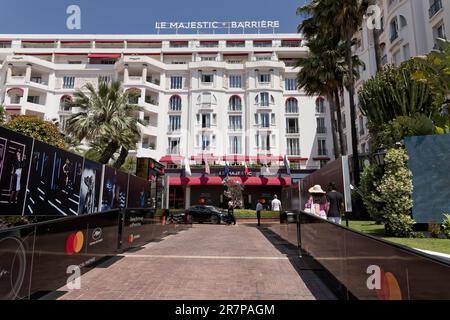 Cannes, 2023. 27th mai 2023. L'Hôtel Barrière le Majestic lors du Festival annuel du film de Cannes 76th au Palais des Festivals sur 27 mai 2023 Banque D'Images