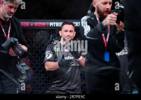 CHICAGO, CHICAGO, ILLINOIS, ÉTATS-UNIS. 16th juin 2023. CHICAGO, il - 16 juin: Frankie Edgar en présence à la Wintrust Arena pour Bellator 297 : Nemkov contre Romero sur 16 juin 2023 à CHICAGO, Etats-Unis. (Credit image: © Louis Grasse/PX Imagens via ZUMA Press Wire) USAGE ÉDITORIAL SEULEMENT! Non destiné À un usage commercial ! Banque D'Images