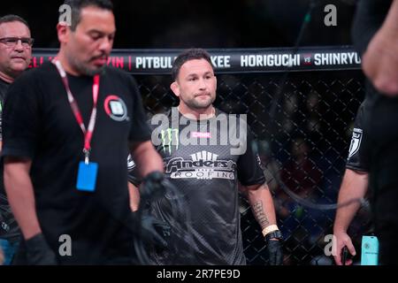 CHICAGO, CHICAGO, ILLINOIS, ÉTATS-UNIS. 16th juin 2023. CHICAGO, il - 16 juin: Frankie Edgar en présence à la Wintrust Arena pour Bellator 297 : Nemkov contre Romero sur 16 juin 2023 à CHICAGO, Etats-Unis. (Credit image: © Louis Grasse/PX Imagens via ZUMA Press Wire) USAGE ÉDITORIAL SEULEMENT! Non destiné À un usage commercial ! Banque D'Images