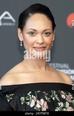 Checy, France. 17th juin 2023. Cynthia Addai-Robinson assiste au tapis rouge d'ouverture lors du Festival de télévision de Monte Carlo 62nd sur 16 juin 2023 à Monte-Carlo, Monaco. Photo de David Niviere/ABACAPRESS.COM crédit: Abaca Press/Alay Live News Banque D'Images