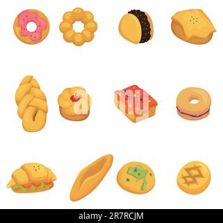 icône de pain de dessin animé Illustration de Vecteur