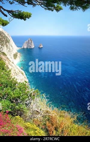 Une vue de la côte à Keri, Zakynthos, Grèce Banque D'Images