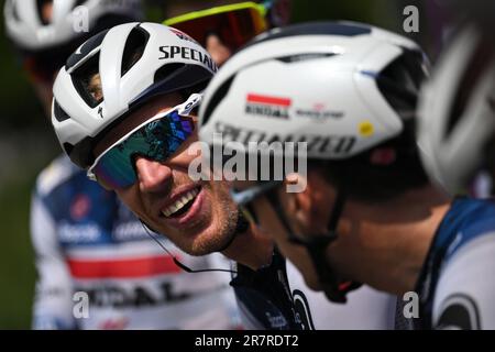 Durbuy, Belgique. 17th juin 2023. Belge Tim Declercq de Soudal Quick-Step photographié au début de la phase 4 de la course de vélo Baloise Belgium Tour, de et à Durbuy (172, 6 km) le samedi 17 juin 2023. PHOTO DE BELGA DAVID STOCKMAN crédit: Belga News Agency/Alay Live News Banque D'Images