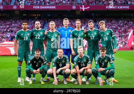 Parken, Copenhague, Danemark. 16th juin 2023. Danemark contre Irlande du Nord, à Parken, Copenhague, Danemark. Kim Price/CSM/Alamy Live News Banque D'Images