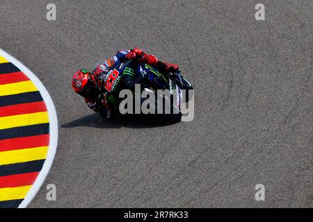 Sachsenring, Hohenstein-Ernstthal, Saxe, Allemagne. 17th juin 2023. 2023 MotoGP allemand, journée de qualification ; numéro 20 Monster Energy Yamaha MotoGP Rider Fabio Quartararo lors de la qualification au crédit MotoGP allemand : action plus Sports/Alamy Live News Banque D'Images