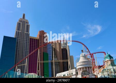 Faux gratte-ciel au New York-New York Hotel and Casino Las Vegas Nevada USA Banque D'Images