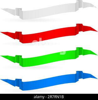 Jeu de bannières numéro deux. Illustration sur fond blanc pour la conception Illustration de Vecteur