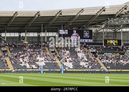 Hull, Royaume-Uni. 17th juin 2023. Une vue générale de la au cours du MKM Stadium pendant le match de la Betfred Challenge Cup Hull FC vs St Helens au MKM Stadium, Hull, Royaume-Uni, 17th juin 2023 (photo de Mark Cosgrove/News Images) à Hull, Royaume-Uni le 6/17/2023. (Photo de Mark Cosgrove/News Images/Sipa USA) crédit: SIPA USA/Alay Live News Banque D'Images