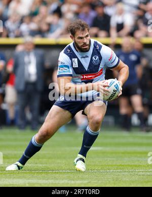 Alex Walmsley de St Helens lors de la quart-finale de la coupe du défi Betfred au stade MKM, Kingston upon Hull. Date de la photo: Samedi 17 juin 2023. Banque D'Images