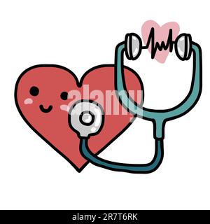 Illustration vectorielle des icônes de battements cardiaques médicaux Illustration de Vecteur