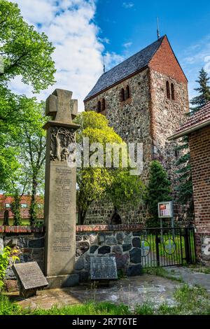 Église du village de Selchow, Schoenefeld, Brandebourg, Allemagne Banque D'Images