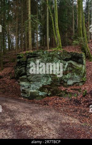 Formations rocheuses dans Devil's Canyon, Allemagne Banque D'Images