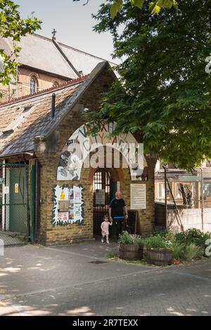 Vauxhall City Farm, Tyers Street, Londres, SE11, Angleterre, ROYAUME-UNI Banque D'Images