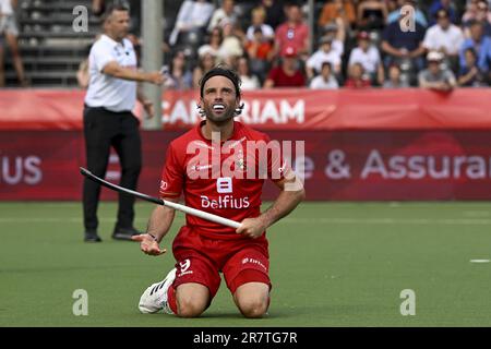 Anvers, Belgique. 17th juin 2023. Sébastien Dockier de Belgique photographié lors d'un match de hockey entre l'équipe nationale belge des Red Lions et l'Australie, 5/12 matchs dans la phase de groupe de la Ligue Pro FIH 2023 pour hommes, samedi 17 juin 2023 à Anvers. BELGA PHOTO DIRK WAEM crédit: Belga News Agency/Alay Live News Banque D'Images