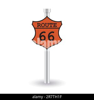 Signe de route 66 Illustration de Vecteur