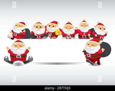 Carte de Noël dessin animé Illustration de Vecteur