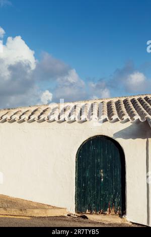 Détail de maison rustique sur l'île espagnole de Minorque Banque D'Images