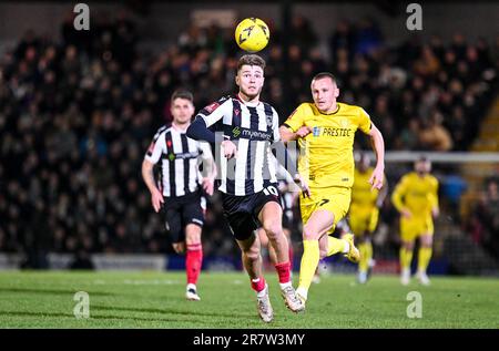 John McAtee lors du troisième match de football de la coupe FA entre le FC Grimsby Town et le FC Burton Albion, à Blundell Park, Cleethorpes, en Angleterre, sur le Banque D'Images