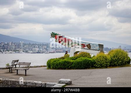 S S Empress of Japan réplique Ã tête de figurehead Ã Stanley Park, Vancouver (Colombie-Britannique), Canada le 31 mai 2023 Banque D'Images