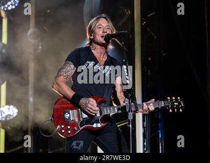 Keith Urban se produit au cours du 2 e jour du festival CMA au stade Nissan, jeudi, à 9 juin 2023, à Nashville, Tennessee. (Photo par: Amiee Stubbs/images Banque D'Images