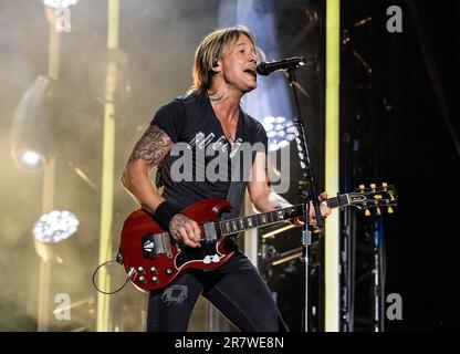 Keith Urban se produit au cours du 2 e jour du festival CMA au stade Nissan, jeudi, à 9 juin 2023, à Nashville, Tennessee. (Photo par: Amiee Stubbs/images Banque D'Images