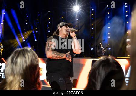 HARDY se produit au cours du jour 2 du festival CMA au stade Nissan, jeudi, 9 juin 2023, à Nashville, Tennessee. (Photo : Amiee Stubbs/imageSPACE) Banque D'Images