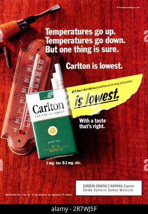 Publicité du numéro de mai 1991 du magazine vintage « Playboy », États-Unis Banque D'Images