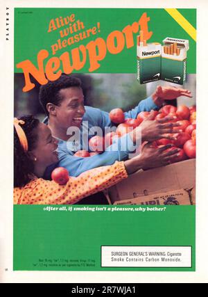 Publicité du numéro de mai 1991 du magazine vintage « Playboy », États-Unis Banque D'Images