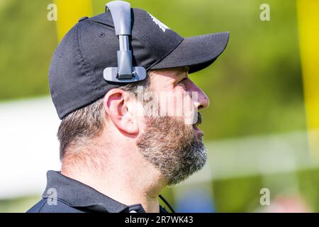 Erima GFL / Ligue allemande de football, Schwäbisch Hall Unicorns - Duc d'Ingolstadt dans la salle Optima-Sportpark Shwaebisch sur 17 juin.2023 Allemagne, Chr Banque D'Images