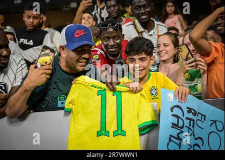 Barcelone, Espagne. 17th juin 2023. Rodrygo (Brésil) lors d'un match international fradly entre le Brésil et la Guinée au stade Stage Front, à Barcelone, Espagne sur 17 juin 2023. (Photo/Felipe Mondino) crédit: Live Media Publishing Group/Alay Live News Banque D'Images