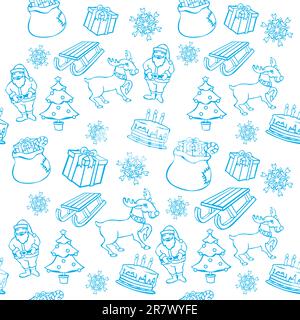 illustration vectorielle entièrement modifiable d'un arrière-plan transparent avec des éléments christmass Illustration de Vecteur