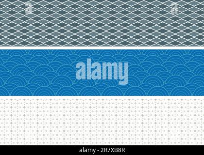 Ensemble de trois motifs décoratifs. vector illustration Illustration de Vecteur