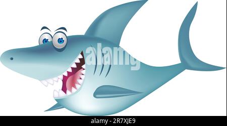 Illustration cartoon Shark Illustration de Vecteur