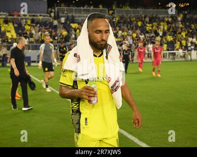 17 juin 2023 : Hany Mukhtar (10), milieu de terrain de Nashville, s'en marche contre la rue Louis City pendant la deuxième moitié d'un match MLS entre St. Louis City SC et Nashville SC à Geodis Park à Nashville TN Steve Roberts/CSM Banque D'Images