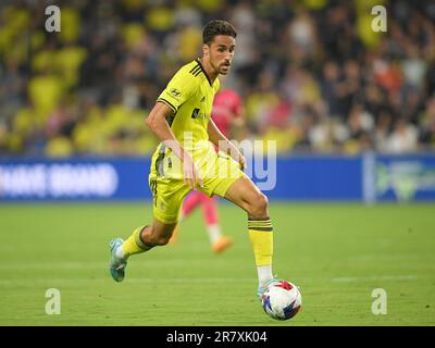 17 juin 2023: Nashville SC avance Ethan Zubak (11) dribbles contre la rue Louis City pendant la deuxième moitié d'un match MLS entre St. Louis City SC et Nashville SC à Geodis Park à Nashville TN Steve Roberts/CSM Banque D'Images