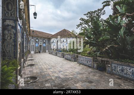 Fronteira Palace, l'une des plus belles résidences de Lisbonne, Portugal avec décoration de carreaux azulejos Banque D'Images