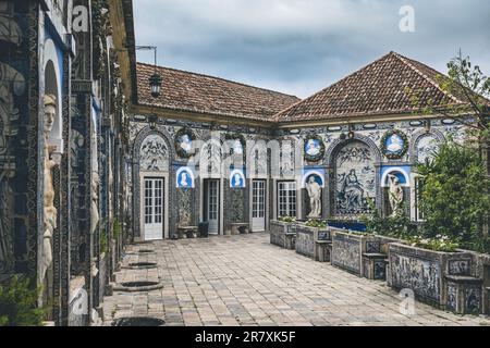 Fronteira Palace, l'une des plus belles résidences de Lisbonne, Portugal avec décoration de carreaux azulejos Banque D'Images