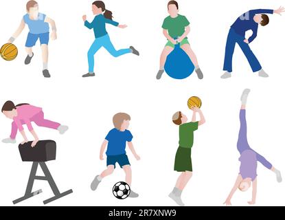 Image illustration sport Enfants - vector Illustration de Vecteur