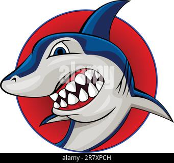 Caricature de requin Illustration de Vecteur