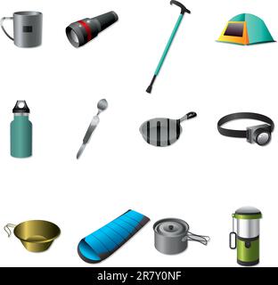 Outils de camping Illustration de Vecteur